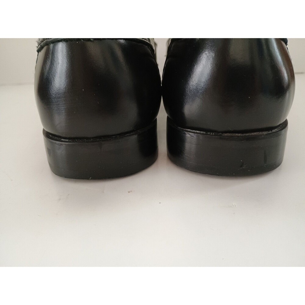 Bass Leather Grammer Kiltie Tassel Black Slip On Loafer Casual Shoe Mens 8 M - Picture 4 of 9